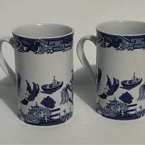 Vintage Royal Culbertson Blue Willow Pattern Mug – Stain Resistant
